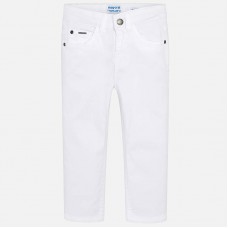 ~Mayoral Kids Boys Slim Fit Trousers - White